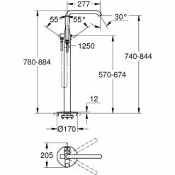 Grohe Essence Wannen-/Brause-Einhandbatterie 1/2 (23491001-Set) 4 Grohe Essence Wannen-/Brause-Einhandbatterie 1/2 (23491001-Set) -GROHE Geschäft 68147324 3