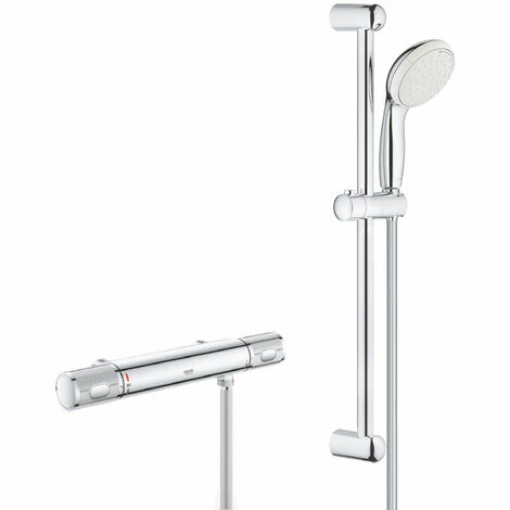 Grohe Grohtherm 1000 Performance Thermostat-Brausebatterie-Set + Tempesta 100 2-Strahl-Brauseset (34777000-Tempesta) Grohe Grohtherm 1000 Performance Thermostat-Brausebatterie-Set + Tempesta 100 2-Strahl-Brauseset (34777000-Tempesta) -GROHE Geschäft 68147365 1