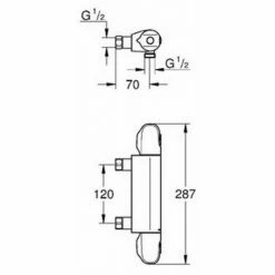 GROHE Grotherm 1000 - New Thermostat- Brausebatterie, DN 12, (wassersparend, Für Die Wandmontage, Sicherheitssperre Bei 38°C), Chrom, 34147003 5 GROHE Grotherm 1000 - New Thermostat- Brausebatterie, DN 12, (wassersparend, Für Die Wandmontage, Sicherheitssperre Bei 38°C), Chrom, 34147003 -GROHE Geschäft 68271611 4
