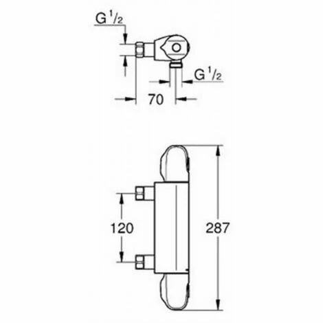 GROHE Grotherm 1000 - New Thermostat- Brausebatterie, DN 12, (wassersparend, für die Wandmontage, Sicherheitssperre bei 38°C), chrom, 34147003 GROHE Grotherm 1000 - New Thermostat- Brausebatterie, DN 12, (wassersparend, Für Die Wandmontage, Sicherheitssperre Bei 38°C), Chrom, 34147003 -GROHE Geschäft 68271611 4