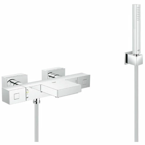 Grohe Wannen-/Duschset Grohtherm Cube Thermostat + Euphoria 1-strahlige Handbrause mit Wandhalterung (34497000-CUBESTICK) Grohe Wannen-/Duschset Grohtherm Cube Thermostat + Euphoria 1-strahlige Handbrause Mit Wandhalterung (34497000-CUBESTICK) -GROHE Geschäft 68579868 1