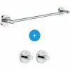 Grohe Essentials Set Aus 2 Wandhaken Mit Unsichtbarer Befestigung + Handtuchhalter Aus Metall (40364001 + 40688001) -GROHE Geschäft 68579917 1