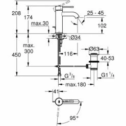 Grohe Essence Einhand-Waschtischbatterie, ES-Funktion, S-Size Mit Zugstangen-Ablaufgarnitur 3 Grohe Essence Einhand-Waschtischbatterie, ES-Funktion, S-Size Mit Zugstangen-Ablaufgarnitur -GROHE Geschäft 68959123 2