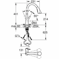 Grohe Zedra Einhand-Spültischbatterie, 1/2″ Chrom (32294002) -GROHE Geschäft 68959284 5
