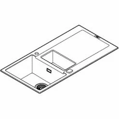 Grohe K500 Kompositspüle Mit Abtropffläche, 1000x500mm, Drehbar, Granit Schwarz -GROHE Geschäft 68963851 3
