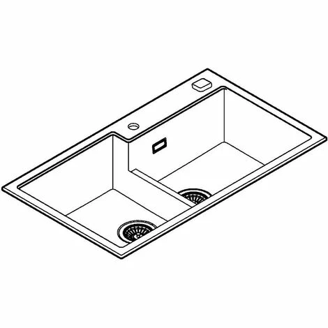 Grohe K500 Kompositspüle, 860x500mm granit schwarz Grohe K500 Kompositspüle, 860x500mm Granit Schwarz -GROHE Geschäft 68963860 3