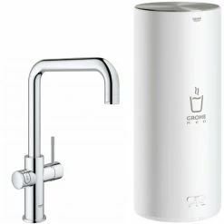 Grohe Red Kochendwasserhahn Mit U-Auslauf Und Kombikessel Chrom