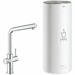 Grohe Red Kochendwasserhahn Mit L-Auslauf Und Kombikessel Chrom