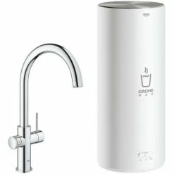 Grohe Red Kochendwasserhahn Mit C-Auslauf Und Kombikessel Chrom