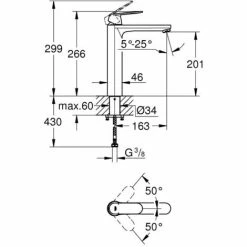 Grohe Eurosmart Cosmopolitan Einhand-Waschtischbatterie, 1/2″ Xl-Size Chrom (23921000) -GROHE Geschäft 70105083 4