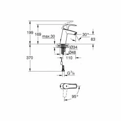 Grohe Eurosmart Einhand-Waschtischbatterie, 1/2″ M-Size (2339410E) 3 Grohe Eurosmart Einhand-Waschtischbatterie, 1/2″ M-Size (2339410E) -GROHE Geschäft 70951078 2