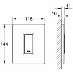 Grohe Skate Cosmopolitan Betätigungsplatte (38784000) -GROHE Geschäft 71131169 2