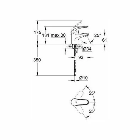 Grohe Euroeco - Einhebel-Waschtischmischer 1/2" (32734000) Grohe Euroeco - Einhebel-Waschtischmischer 1/2" (32734000) -GROHE Geschäft 71250673 2