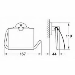 Grohe Essentials Closetrolhouder Met Klep Supersteel -GROHE Geschäft 71358601 3