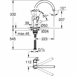 Grohe Start Flow Keukenmengkraan Quickfix Chroom -GROHE Geschäft 71384260 4