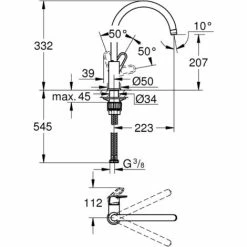 Grohe Start Flow Keukenmengkraan Quickfix Chroom -GROHE Geschäft 71384260 5