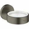 Grohe Essentials Houder Voor Glas/zeepschaal Hard Graphite Geborsteld -GROHE Geschäft 71385678 1
