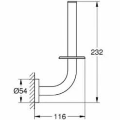 Grohe Essentials Reserverolhouder Hard Graphite Geborsteld -GROHE Geschäft 71385726 3