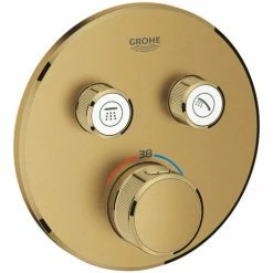 Grohe Grohtherm Smartcontrol Douche Opbouwdeel Rond Ø 15,8x4,3 Cm Cool Sunrise Geborsteld