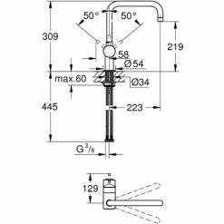 Grohe Minta Keukenmengkraan U-Uitloop Chroom -GROHE Geschäft 71385831 2