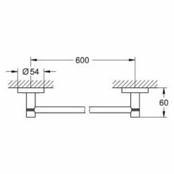 Grohe Essentials Handdoekhouder 60 Cm Hard Graphite Geborsteld -GROHE Geschäft 71385882 3