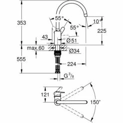 Grohe Get Keukenmengkraan Quickfix Chroom -GROHE Geschäft 71386097 4