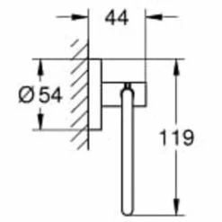 Grohe Essentials Closetrolhouder Cool Sunrise Geborsteld -GROHE Geschäft 71386759 3