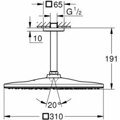 Grohe Rainshower 310 Mono Cube Hoofddoucheset Chroom -GROHE Geschäft 71386803 3