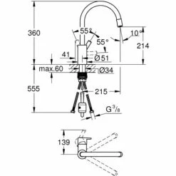 Grohe Feel Keukenmengkraan Quickfix Chroom -GROHE Geschäft 71386923 3