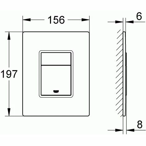 GROHE WC-Betätigung Skate Cosmopolitan für 2-Mengen- und Start & Stopp-Betätigung 389160A0 Spiegel GROHE WC-Betätigung Skate Cosmopolitan Für 2-Mengen- Und Start & Stopp-Betätigung 389160A0 Spiegel -GROHE Geschäft 8920438 2